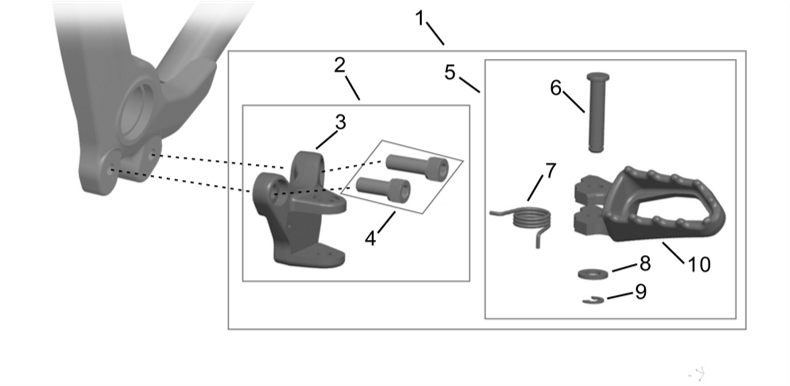 Right Foot Pedal Kit - Hyper Bee