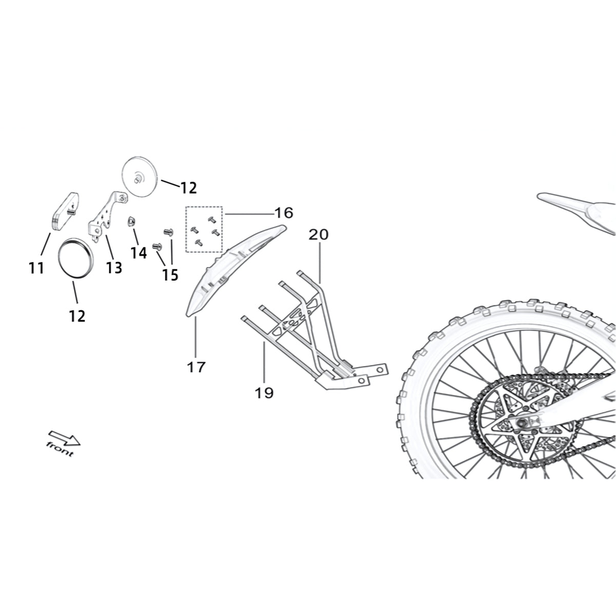 Rear Wheel Fender  Kit - LBX 2024