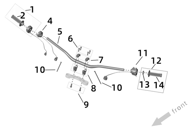HANDLEBAR, CONTROLS - Ultra Bee HP