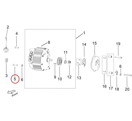 Surron Light Bee X/L1E - Screw B3001 M8*25 (MPC:B3-001-08-025-F0)