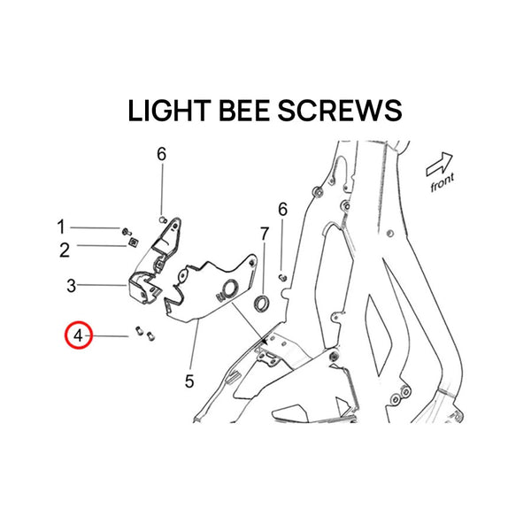 Surron Light Bee X/L1E - R Battery Lock Cover (MPC:32352-YQ2A-0000)
