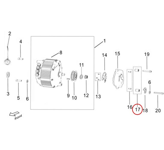 Surron Light Bee X/L1E - Motor support Bushing (MPC:11216-YQ2A-0000)