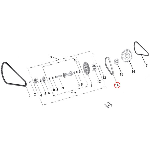 Surron Light Bee X/L1E - Primary Belt (GATES) (MPC:13111-YQ2A-0400)