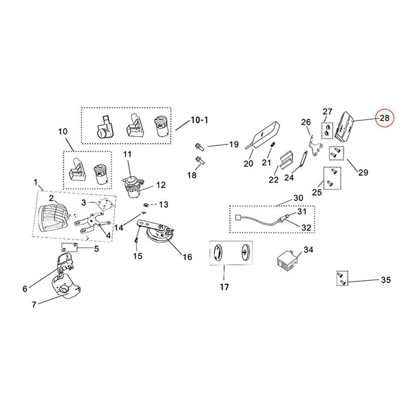 Surron Light Bee X - Tail Light (MPC:22200-YQ2A-0000)