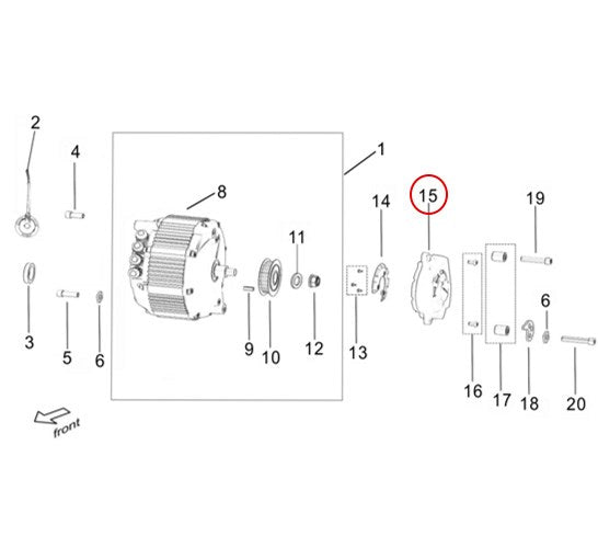 Surron Light Bee X/L1E - Primary Pulley Outer Cover (MPC:32331-YQ2A-0000)
