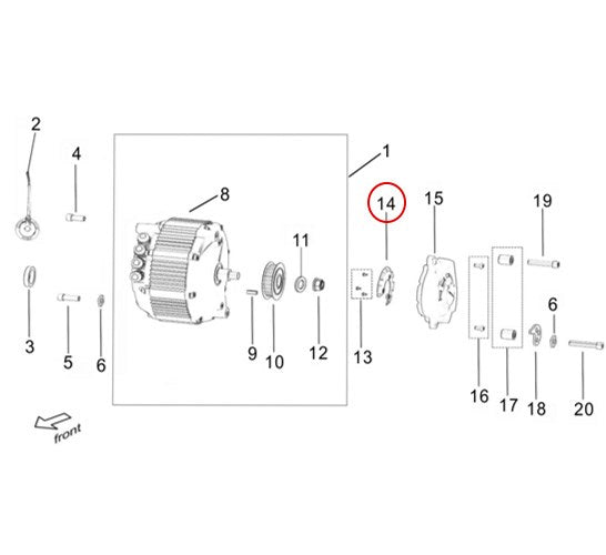 Surron Light Bee X/L1E - Primary Pulley Inner plate (MPC:32332-YQ2A-0000)