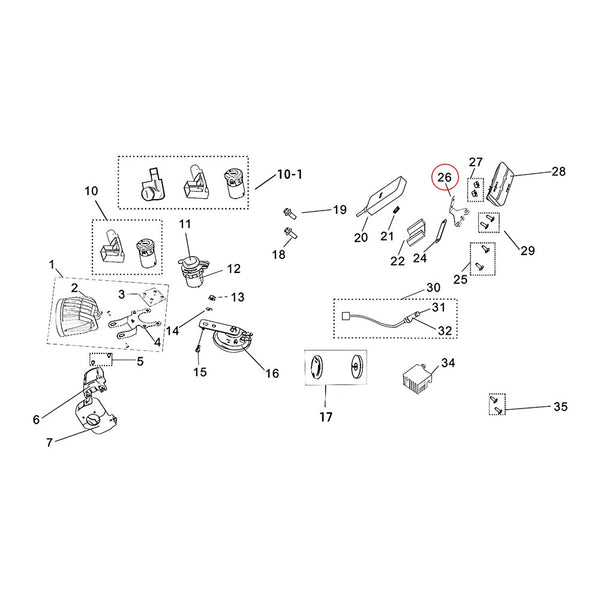Surron Light Bee X - Tail Light Mounting Bracket (MPC:41660-YQ2A-0000)