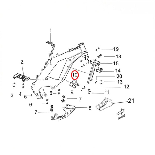Surron Light Bee X/L1E - Controller Mounting Bracker, Lower Left (MPC: 41730-YQ2A-0000)