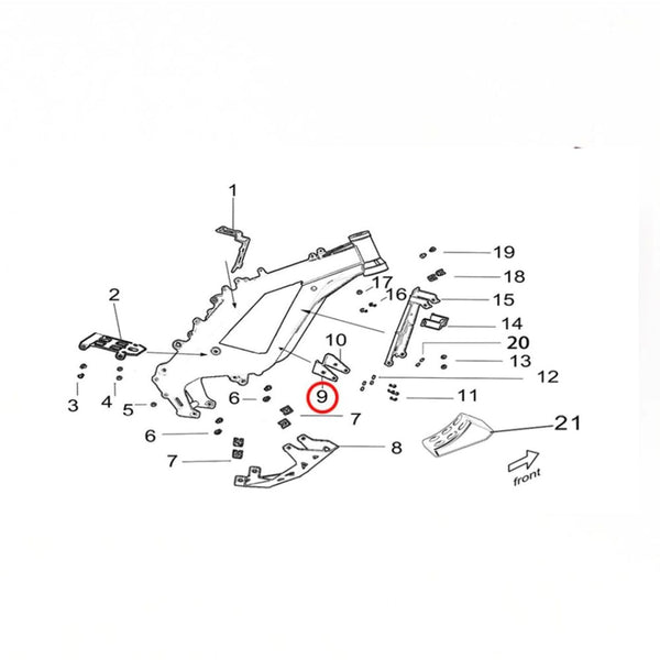 Surron Light Bee X/L1E - Controller Mounting Bracker, Lower Right (MPC: 41740-YQ2A-0000)