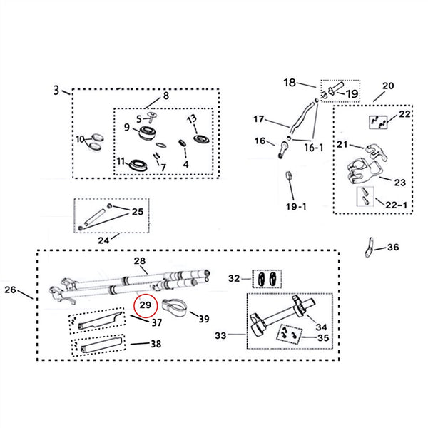 Surron Light Bee X/L1E - Front L Fork (KKE) (MPC:54100-YQ2B-0200)