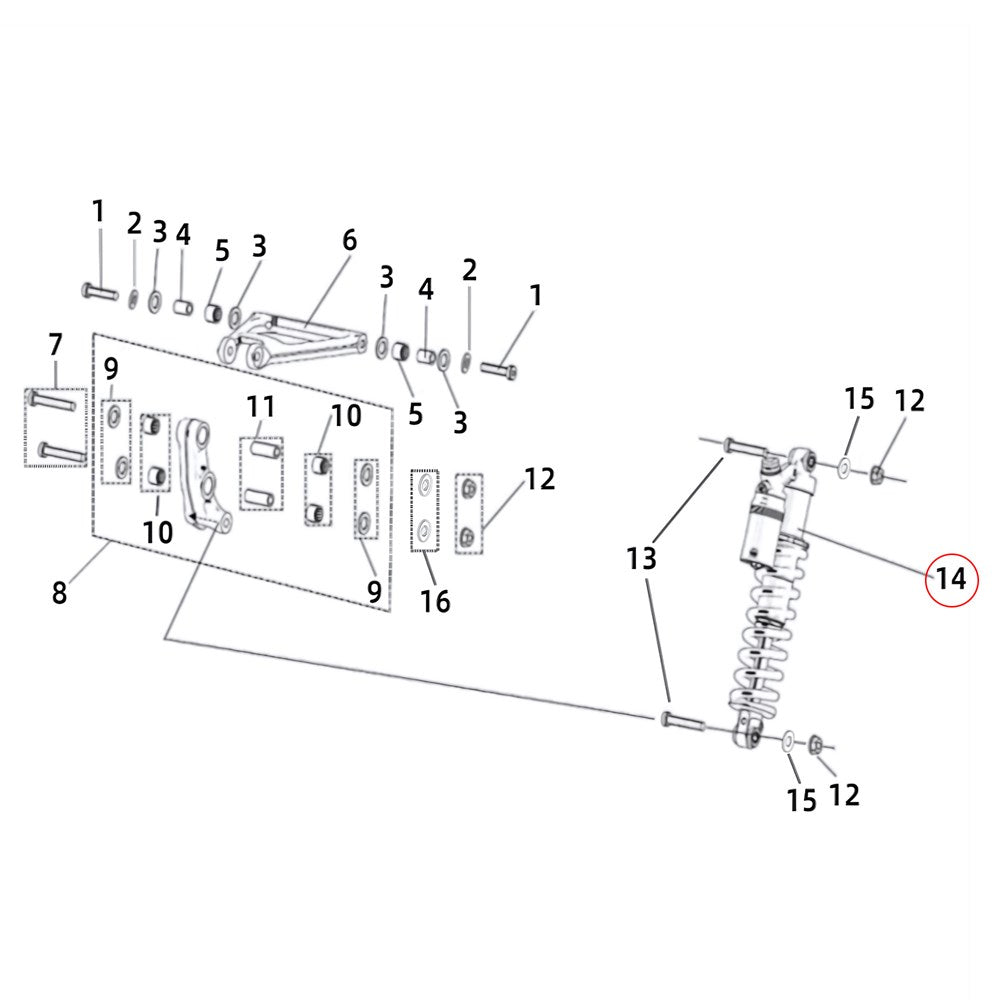 Surron Light Bee X/L1E - Rear Shock Absorber 450LB (KKE) (MPC