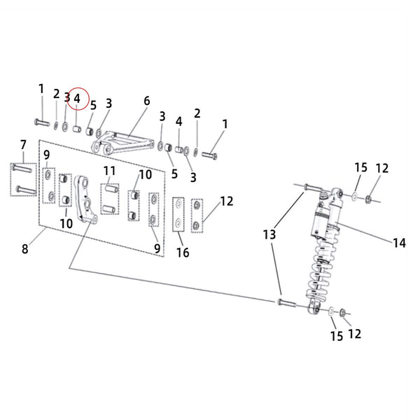 Surron Light Bee X/L1E - Connector Bushing (MPC:55162-YQ2A-0000)