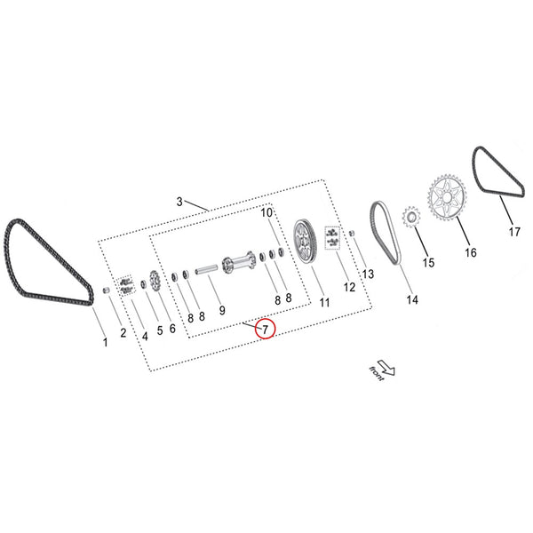 Surron Light Bee X/L1E - Mid. Shaft Assembly (MPC:61280-YQ2A-0001)