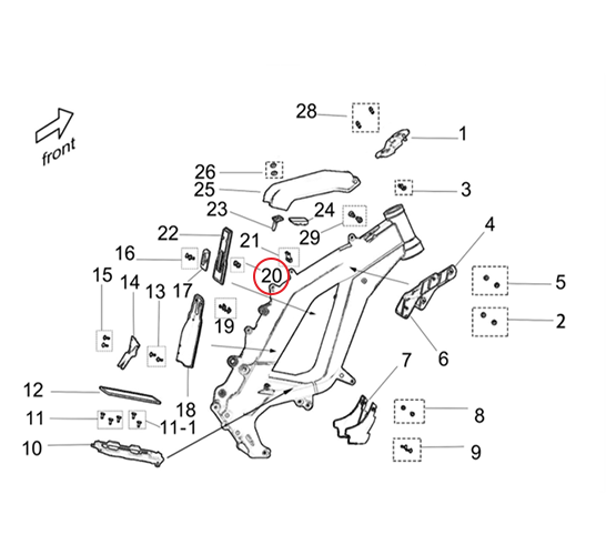 Surron Light Bee X/L1E - Nut B2012 M5 (MPC:B2-012-05-F2)