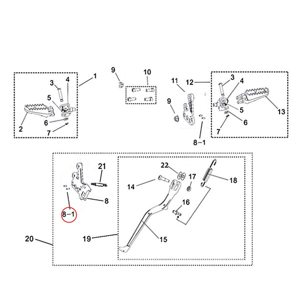 Surron Light Bee X/L1E - Dowel Pin (MPC: B4-008-04-012-F0)