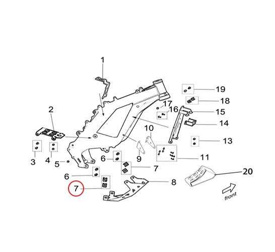 Surron Light Bee X/L1E - Nut Clip (M8) (MPC: FB02-003-08-F2)