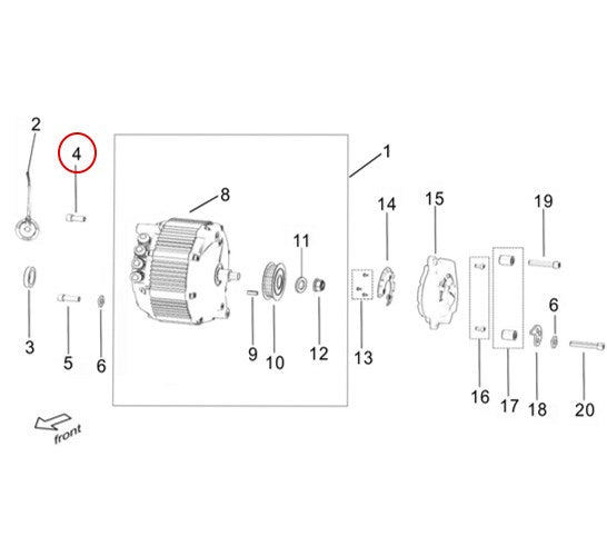 Surron Light Bee X/L1E - Screw B3001 M8*20 (MPC:B3-001-08-020-F0)
