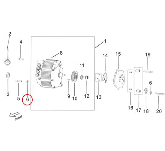 Surron Light Bee X/L1E - Motor Position Adjuster Fix Pin (MPC:11172-YQ2A-0000)