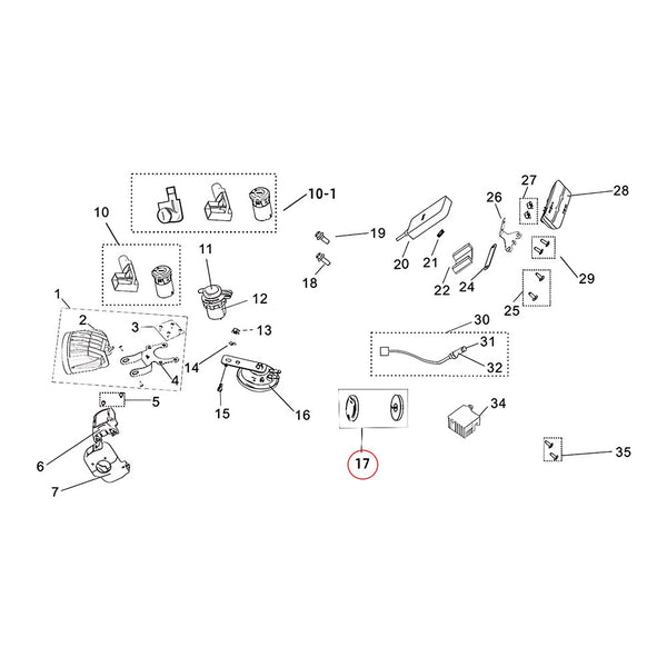 Surron Light Bee and Ultra Bee - Side Reflector (MPC: 22910-YQ2B-0000)