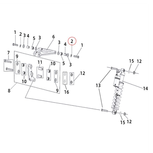 Surron Light Bee X/L1E - Washer B4001 d8 (MPC:B4-001-08-F2)
