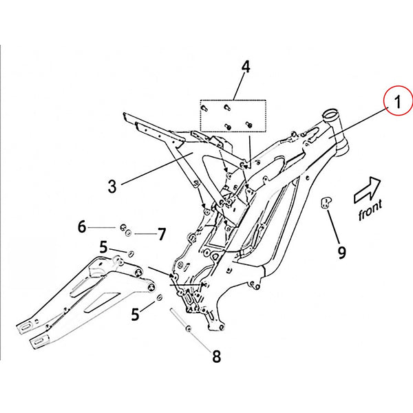 Surron Light Bee X - Frame Assembly (Olive Green) (MPC:41100-YQ2B-0000-Y19)