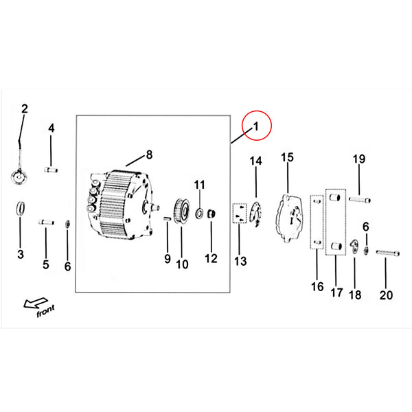 Surron Light Bee X - Motor Assembly (MPC:11100-YQ2A-Z3)
